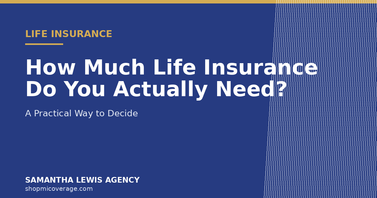 Samantha Lewis Agency — How Much Life Insurance Do You Actually Need blog cover